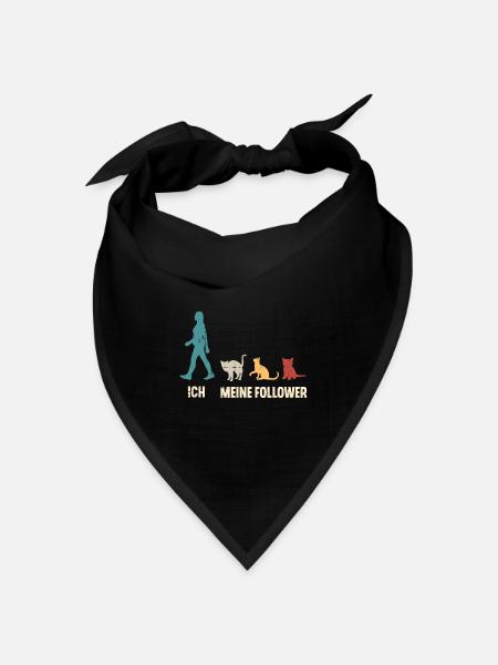 Ich Meine Follower Katzen - Bandana Dreieckstuch - Schwarz