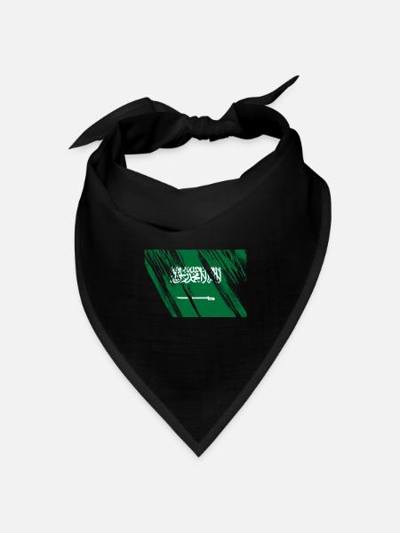 Saudi Arabien Flagge - Bandana Dreieckstuch - Schwarz