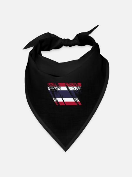 Thailand Flagge - Bandana Dreieckstuch - Schwarz