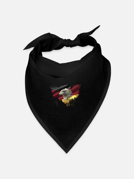 Germany Flag Eagle Bundesadler - Bandana Dreieckstuch - Schwarz