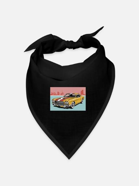 Retro muscle car 2 - Bandana Dreieckstuch - Schwarz