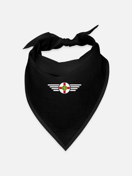 Ich liebe Alderney, Eleganz Stil Design T-Shirt - Bandana Dreieckstuch - Schwarz