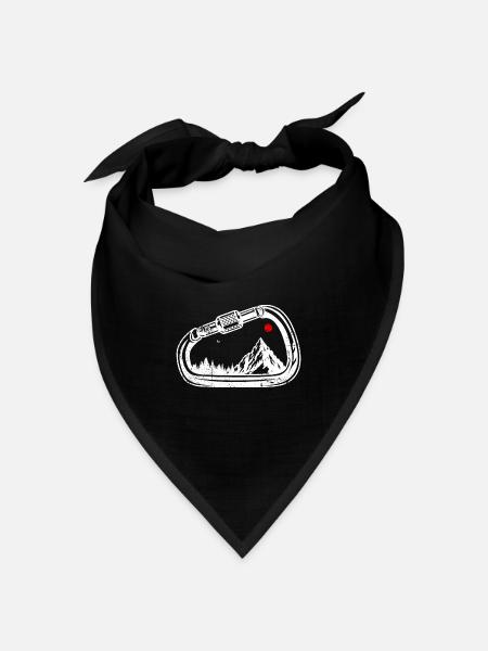 Alpine Ridge Karabiner Grafik - Bandana Dreieckstuch - Schwarz