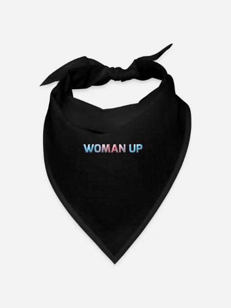 Woman Up - Bandana Dreieckstuch - Schwarz
