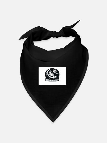 Kosmischer Mindset - Bandana Dreieckstuch - Schwarz