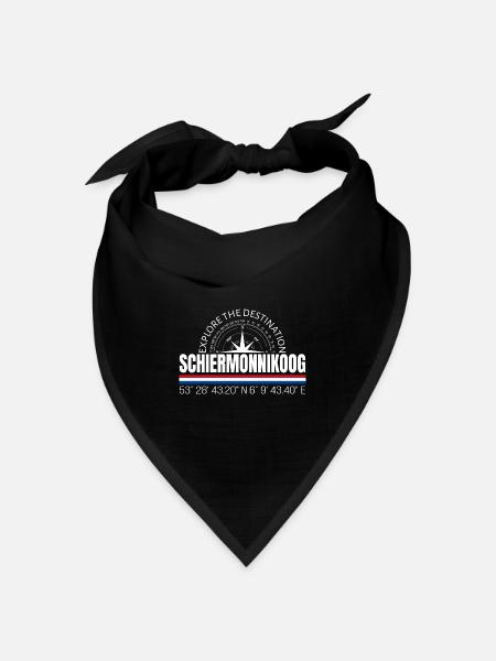 Schiermonnikoog - Bandana Dreieckstuch - Schwarz