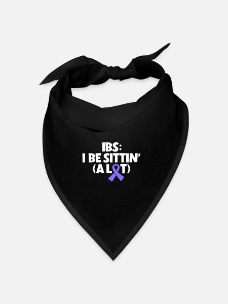 Reizdarm Humor - Viel Sitzen - Bandana Dreieckstuch - Schwarz