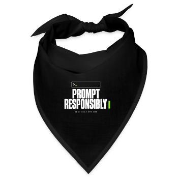 Prompte verantwortungsvoll - Bandana Dreieckstuch - Schwarz - Vorne
