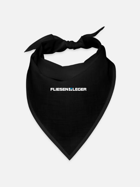 fliesenleger, fliesen, handwerker - Bandana Dreieckstuch - Schwarz