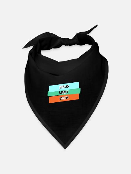 Jesus Christus von Nazareth Glaube Bibel Jesus - Bandana Dreieckstuch - Schwarz