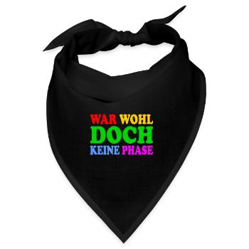 war wohl doch keine phase - Bandana Dreieckstuch - Schwarz - Vorne