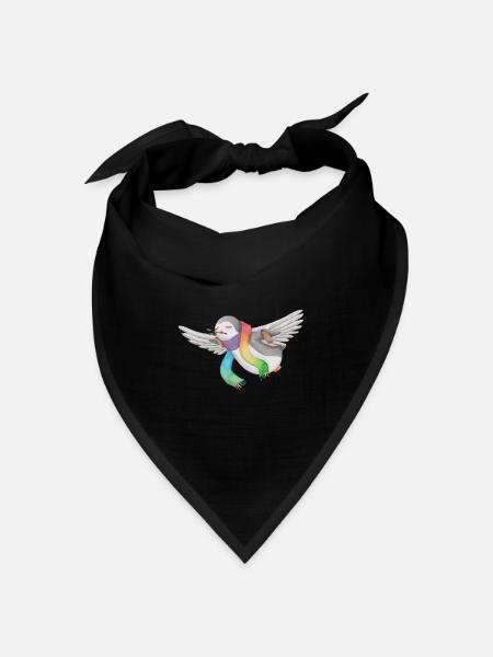 Pinguin für Frieden - Bandana Dreieckstuch - Schwarz