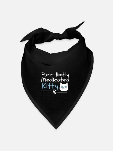 Apotheke Katze - Bandana Dreieckstuch - Schwarz