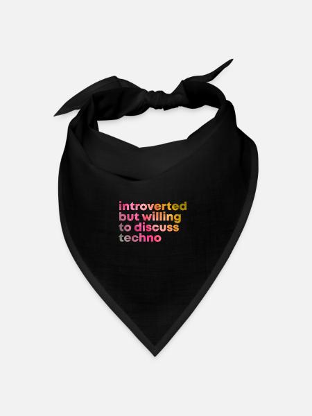Techno Techno Techno - Bandana Dreieckstuch - Schwarz