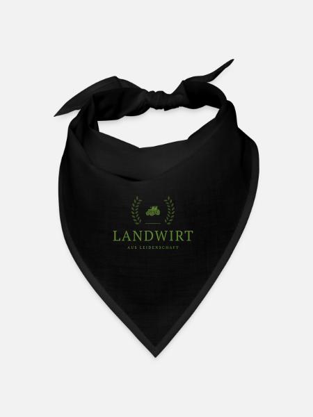 Landwirt Leidenschaft Emblem - Bandana Dreieckstuch - Schwarz
