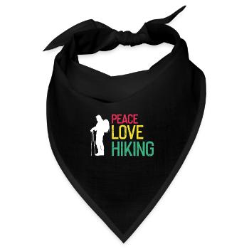 Peaceful Hiking Life Nature Trail Explorer Fan - Bandana Dreieckstuch - Schwarz - Vorne