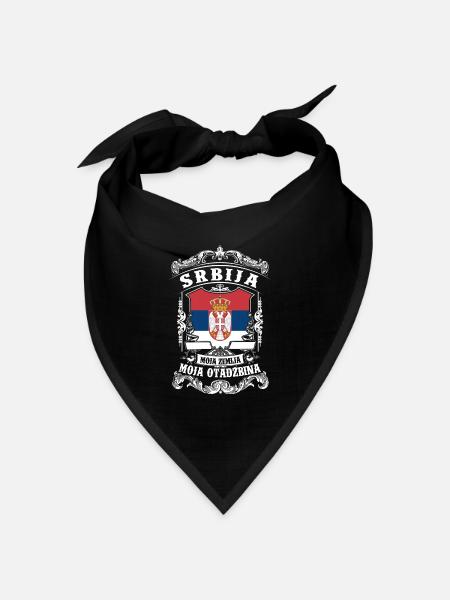Srbija - Serbia - Serbien - Bandana Dreieckstuch - Schwarz