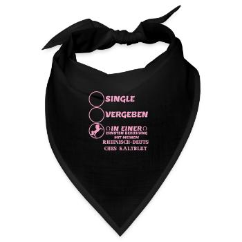 Beziehung Rheinisch Deutsches Kaltblut - Bandana Dreieckstuch - Schwarz - Vorne