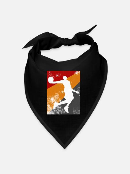 Basketballspieler Geschenk - Bandana Dreieckstuch - Schwarz