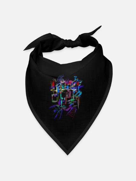 Architektur Muster - Bandana Dreieckstuch - Schwarz