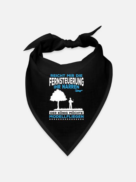 Modellfliegen Modellflug Modellflieger Hobby - Bandana Dreieckstuch - Schwarz