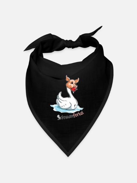 Schwanferkel - Bandana Dreieckstuch - Schwarz