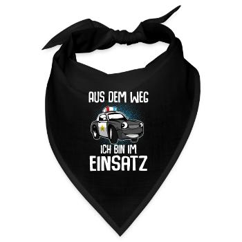 Aus Dem Weg Ich Bin Im Einsatz - Bandana Dreieckstuch - Schwarz - Vorne