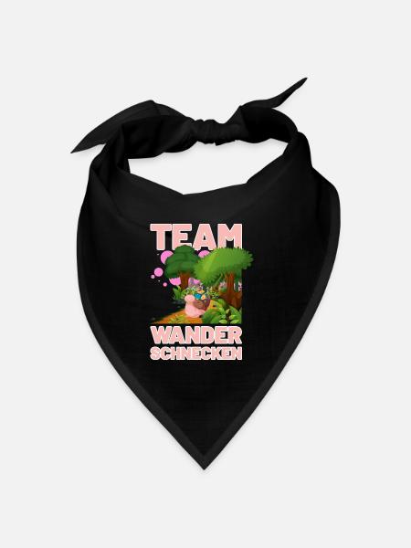 Team Wanderschnecken - Bandana Dreieckstuch - Schwarz