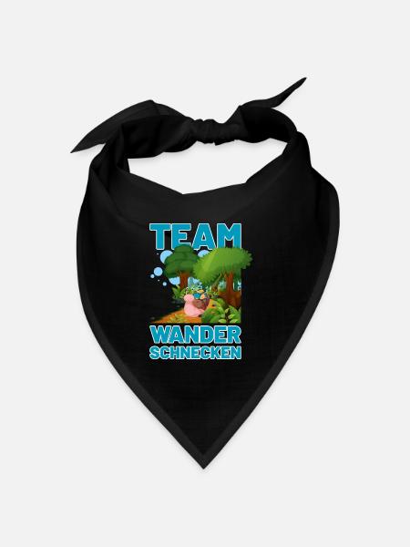 Team Wanderschnecken blau - Bandana Dreieckstuch - Schwarz
