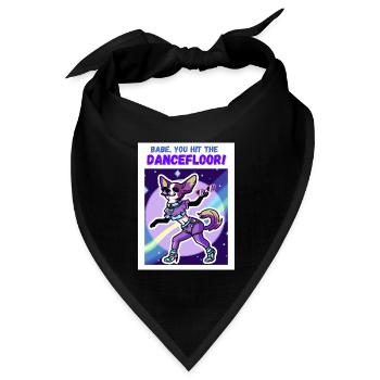 Chihuahua Babe, you hit the Dancefloor - Bandana Dreieckstuch - Schwarz - Vorne