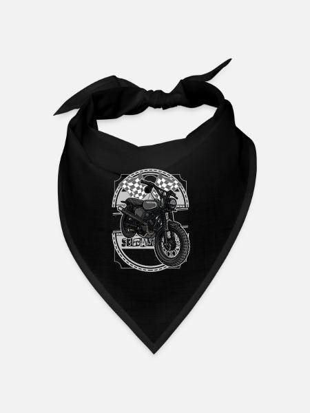 Schwalbe Scrambler // Illustration - Bandana Dreieckstuch - Schwarz