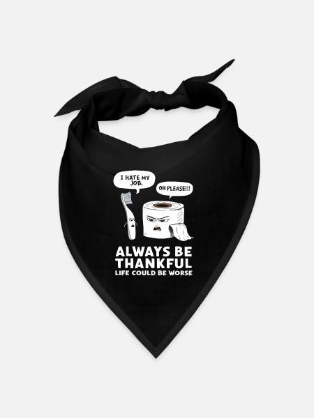 Toiletten Humor Klo Witz für einen Toiletten Witz - Bandana Dreieckstuch - Schwarz