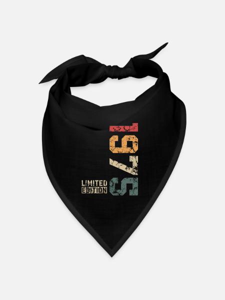 1975 Jahrgang Limited Edition - Bandana Dreieckstuch - Schwarz