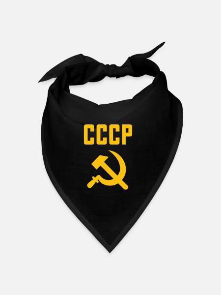 Soviet - Hammer und Sichel Sowjetunion - Kommunist - Bandana Dreieckstuch - Schwarz