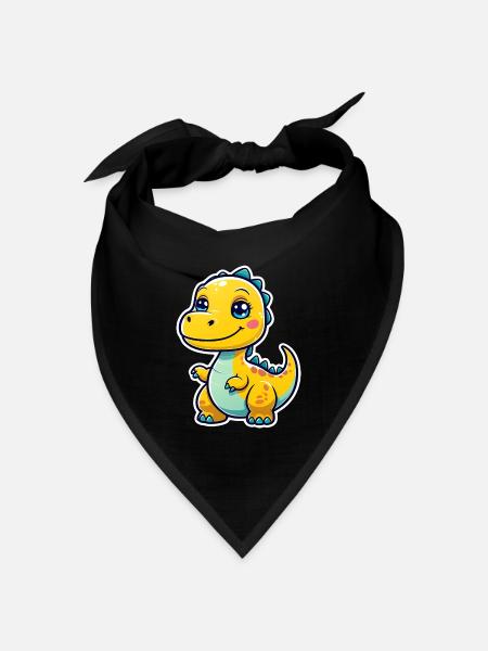 Dino - Bandana Dreieckstuch - Schwarz