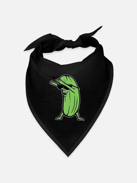 Dabbende Gurke Dabbing Dab Dance Hip-Hop Tanz Pose - Bandana Dreieckstuch - Schwarz