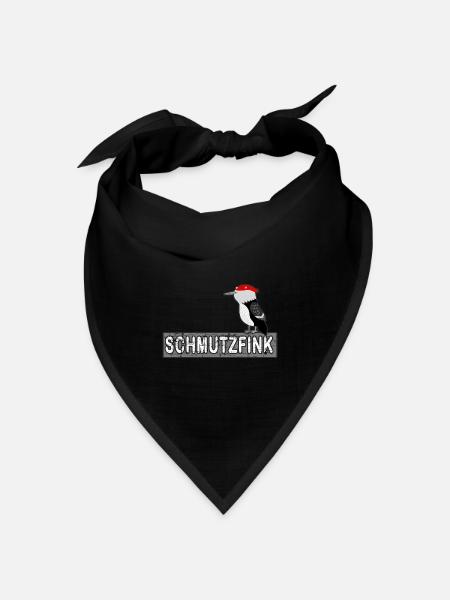 schmutzfink dreckspatz kleiner niedlicher vogel - Bandana Dreieckstuch - Schwarz
