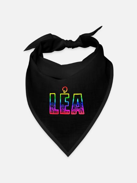 léa rs regenbogen - Bandana Dreieckstuch - Schwarz