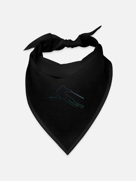 Stunt Ski Ski Damen Wintersport Skifahrer - Bandana Dreieckstuch - Schwarz