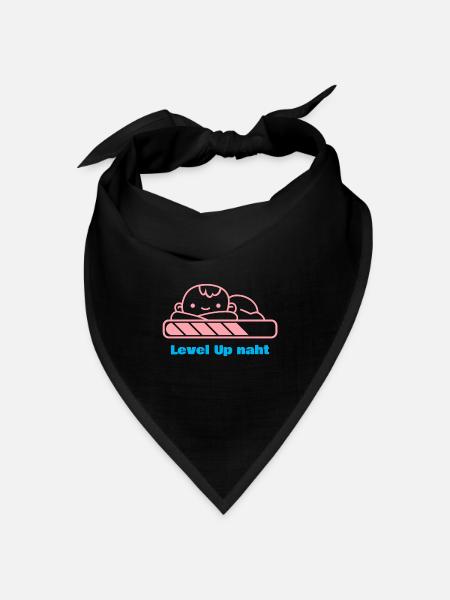 Level Up, Bald-Papa! - Bandana Dreieckstuch - Schwarz