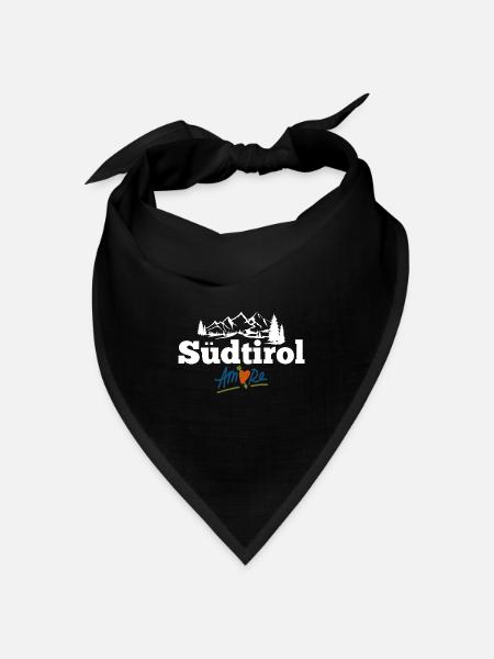 Südtirol - Bandana Dreieckstuch - Schwarz