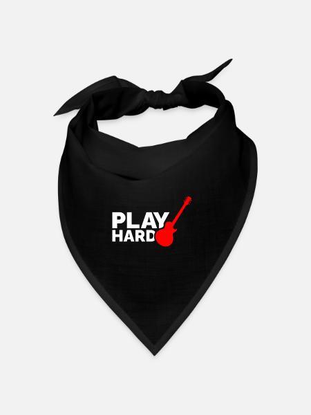 Play Hard - Bandana Dreieckstuch - Schwarz