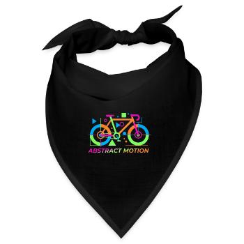 Neon-Abstrakte Fahrradbewegung - Bandana Dreieckstuch - Schwarz - Vorne