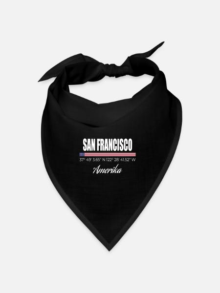 San Francisco - Bandana Dreieckstuch - Schwarz
