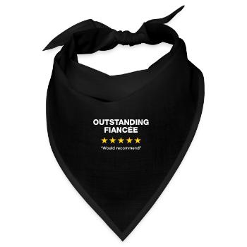 Herausragende Verlobte - Bandana Dreieckstuch - Schwarz - Vorne