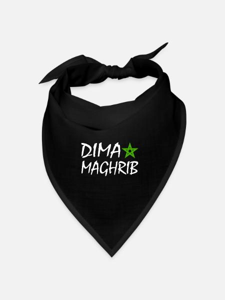 Dima maghrib - Marokko - Bandana Dreieckstuch - Schwarz