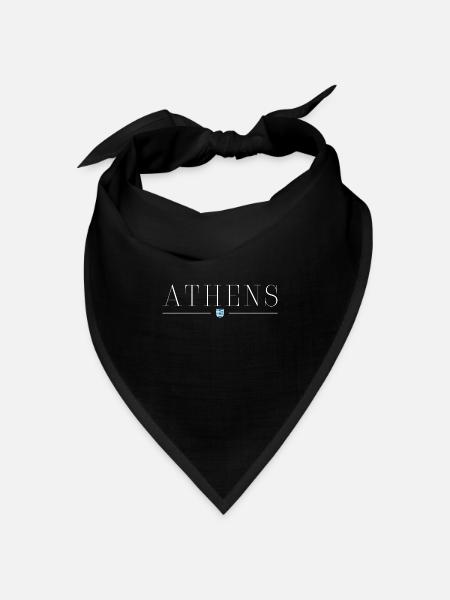 Ich liebe Athen - Bandana Dreieckstuch - Schwarz