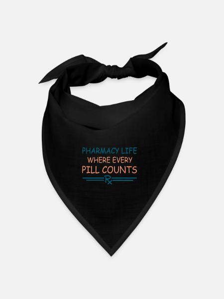 Apotheke | Pharma Life - Bandana Dreieckstuch - Schwarz