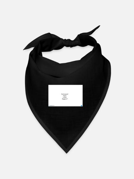 Alltagsfragen Portemonnaie Schlüssel - Bandana Dreieckstuch - Schwarz