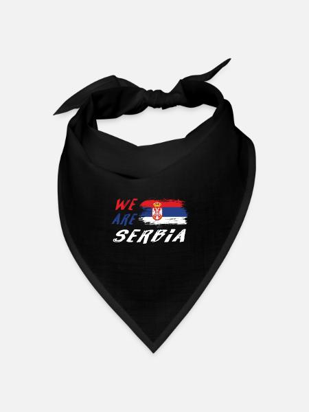 Wir sind Serbien - Bandana Dreieckstuch - Schwarz